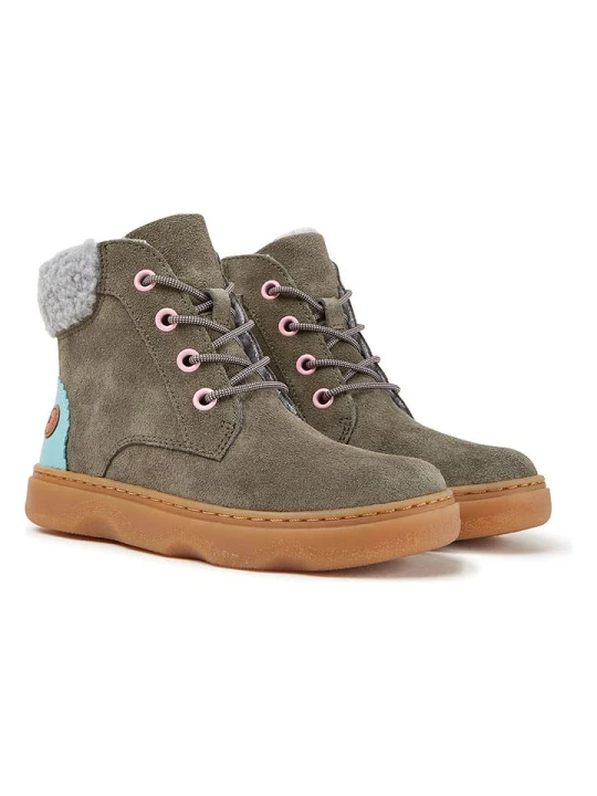 Zdjęcie produktu Camper Skórzane botki w kolorze khaki rozmiar: 25
