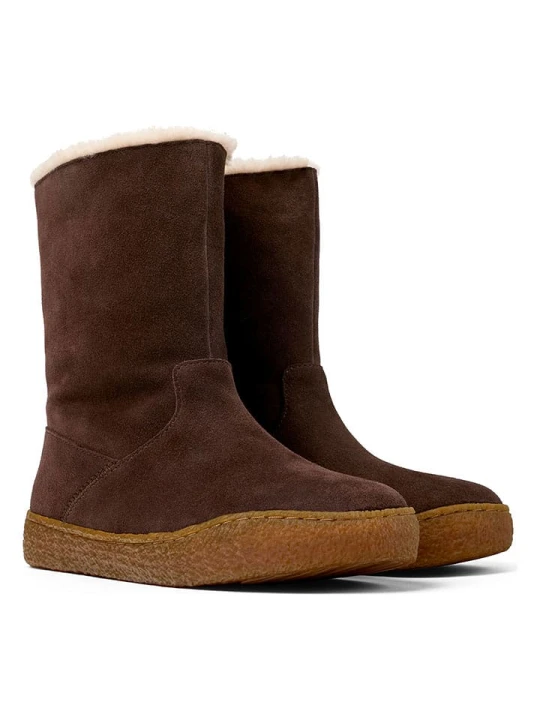 Zdjęcie produktu Camper Skórzane botki zimowe w kolorze brązowym rozmiar: 38