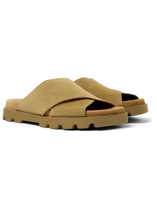 Zdjęcie produktu Camper Skórzane klapki w kolorze jasnobrązowym rozmiar: 38