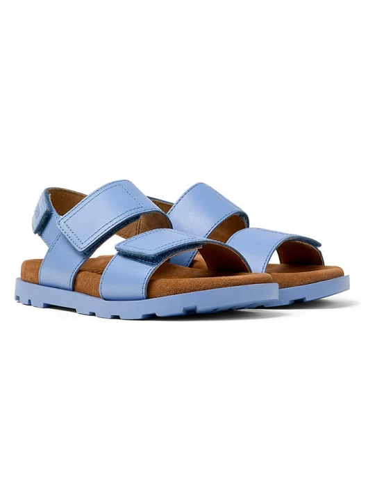 Zdjęcie produktu Camper Skórzane sandały "Brutus" w kolorze błękitnym rozmiar: 28