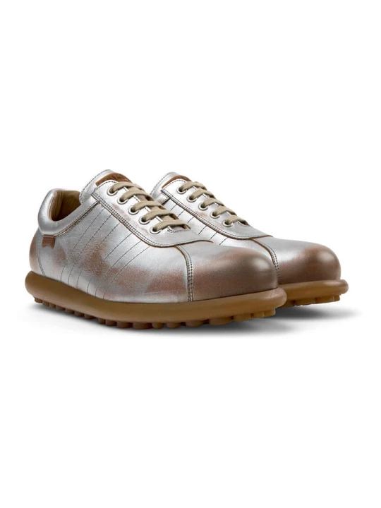 Zdjęcie produktu Camper Skórzane sneakersy "Pelotas Ariel" w kolorze srebrnym rozmiar: 41