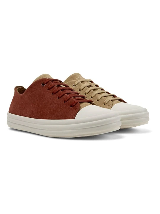 Zdjęcie produktu Camper Skórzane sneakersy w kolorze beżowo-czerwonym rozmiar: 40