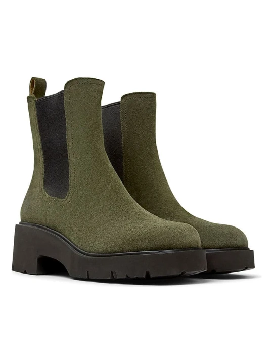 Zdjęcie produktu Camper Skórzane sztyblety w kolorze khaki rozmiar: 40