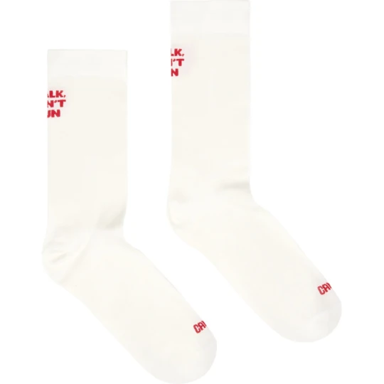 Zdjęcie produktu CAMPER White Seacell mid-length socks - Unisex Skarpetki - Biały, Tkanina