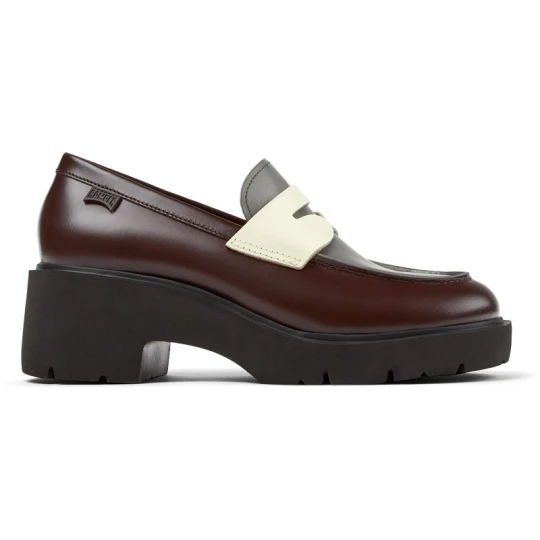 Zdjęcie produktu CAMPER Twins - Eleganckie buty dla Kobiety - Brązowy, Szary, Biały, Skóra licowa