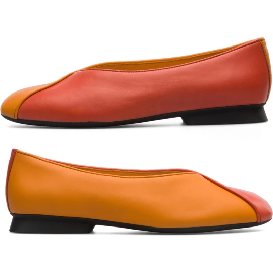 Zdjęcie produktu CAMPER Twins - Eleganckie buty dla Kobiety - Czerwony, Pomarańczowy, Skóra licowa