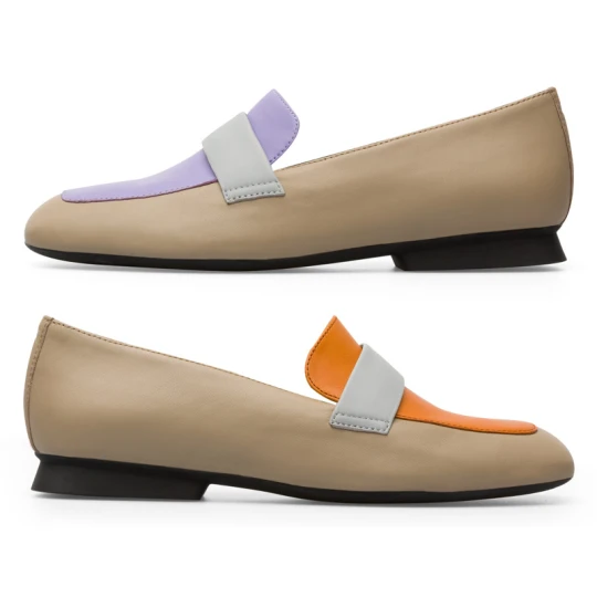 Zdjęcie produktu CAMPER Twins - Eleganckie buty dla Kobiety - Pomarańczowy, Fiolet, Szary, Skóra licowa