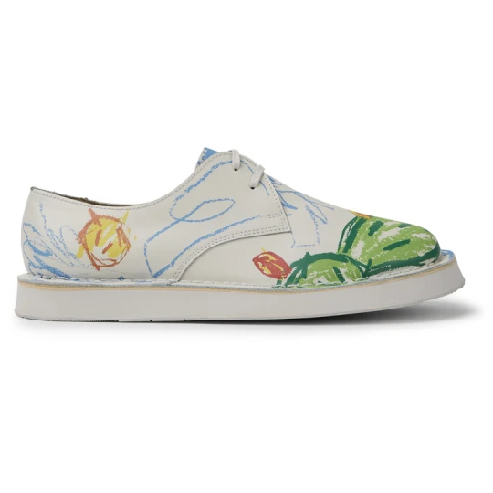 Zdjęcie produktu CAMPER Twins - Eleganckie buty dla Mężczyźni - Biały, Niebieski, Zielony, Skóra licowa