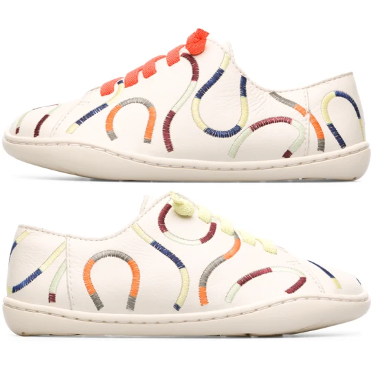 Zdjęcie produktu CAMPER Twins - Eleganckie obuwie sportowe dla - Beżowy, Skóra licowa