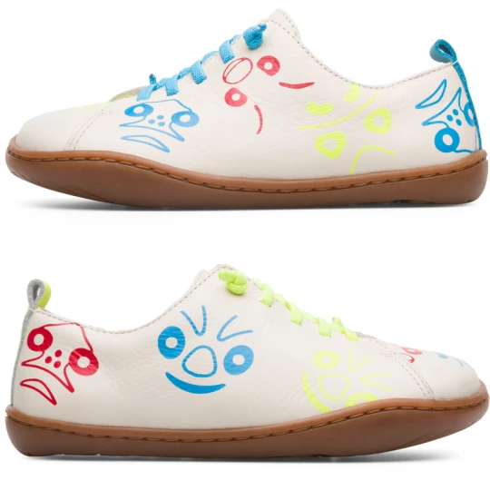 Zdjęcie produktu CAMPER Twins - Eleganckie obuwie sportowe dla Dla dziewczynek - Beżowy, Skóra licowa