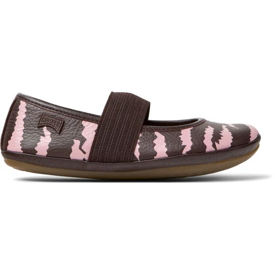 Zdjęcie produktu CAMPER Twins - Eleganckie obuwie sportowe dla Dla dziewczynek - Kasztanowy, Różowy, Skóra licowa