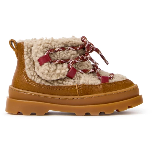 Zdjęcie produktu CAMPER Twins - Eleganckie obuwie sportowe dla Firstwalkers - Beżowy, Brązowy, Kasztanowy, Tkanina / Skóra licowa