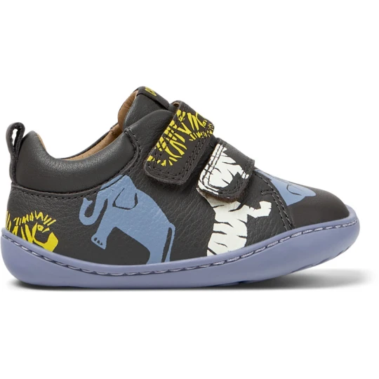 Zdjęcie produktu CAMPER Twins - Eleganckie obuwie sportowe dla Firstwalkers - Szary, Niebieski, Żółty, Skóra licowa