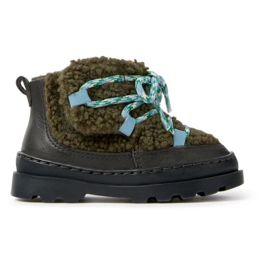 Zdjęcie produktu CAMPER Twins - Eleganckie obuwie sportowe dla Firstwalkers - Zielony, Szary, Tkanina / Skóra licowa