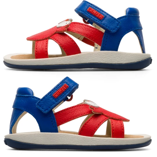 Zdjęcie produktu CAMPER Twins - Sandały dla Firstwalkers - Czerwony, Skóra licowa