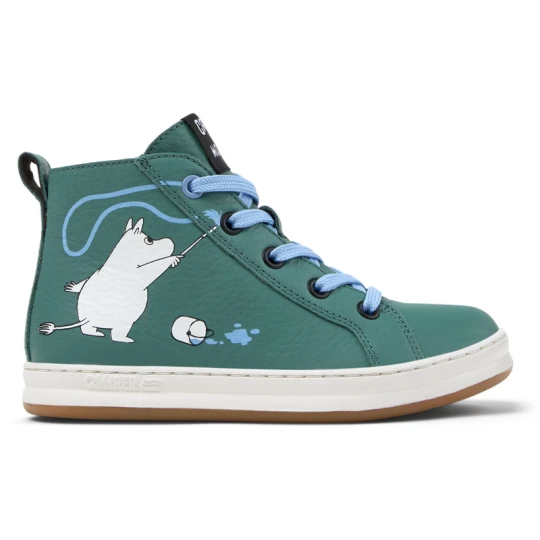 Zdjęcie produktu CAMPER Camper x Moomin - Trzewiki dla Dla dziewczynek - Zielony, Skóra licowa