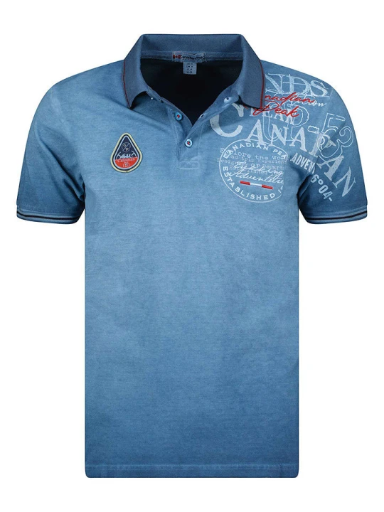 Zdjęcie produktu Canadian Peak Koszulka polo "Kadventureak" w kolorze błękitnym rozmiar: S