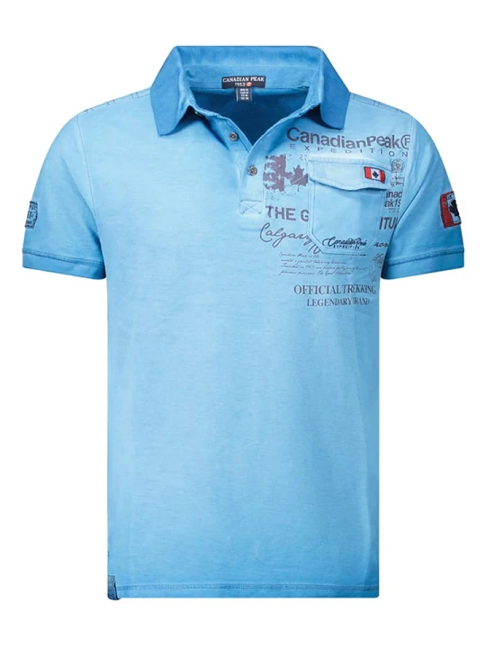 Zdjęcie produktu Canadian Peak Koszulka polo "Keoneak" w kolorze niebieskim rozmiar: M