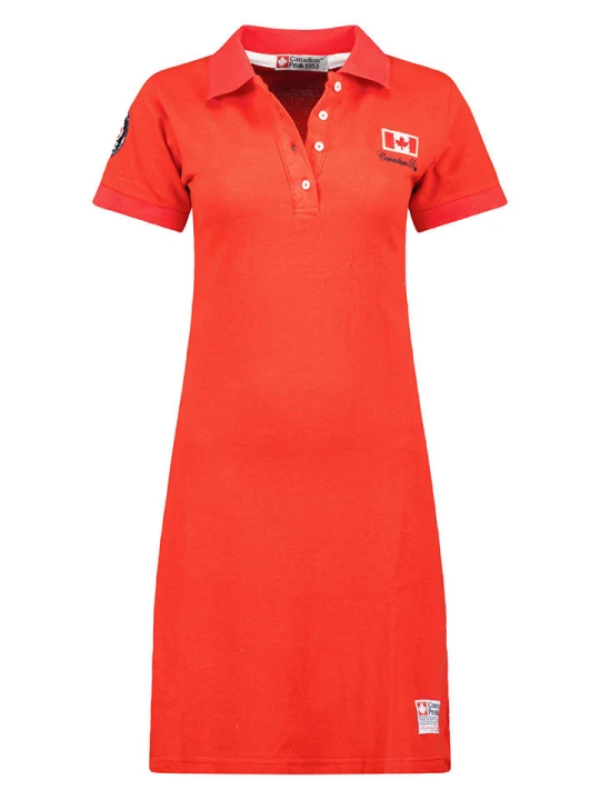 Zdjęcie produktu Canadian Peak Sukienka polo "Katcheak" w kolorze czerwonym rozmiar: S