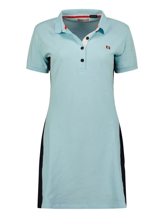 Zdjęcie produktu Canadian Peak Sukienka polo "Kolivieak" w kolorze błękitnym rozmiar: XL