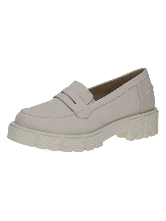 Zdjęcie produktu Caprice Skórzane slippersy w kolorze kremowym rozmiar: 41