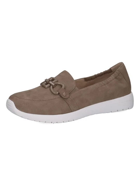 Zdjęcie produktu Caprice Skórzane slippersy w kolorze szarobrązowym rozmiar: 36