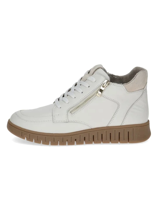 Zdjęcie produktu Caprice Skórzane sneakersy w kolorze kremowym rozmiar: 39