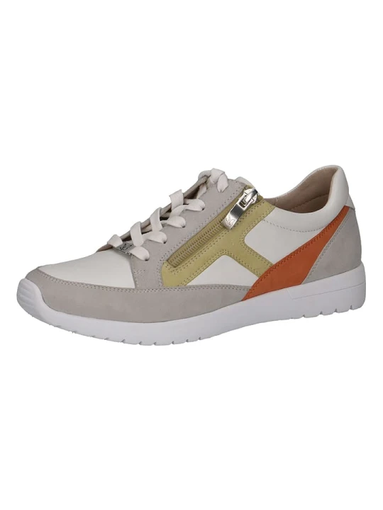 Zdjęcie produktu Caprice Skórzane sneakersy w kolorze szaro-żółtym rozmiar: 40