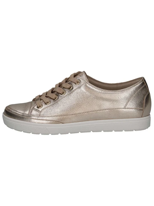 Zdjęcie produktu Caprice Skórzane sneakersy w kolorze złotym rozmiar: 39