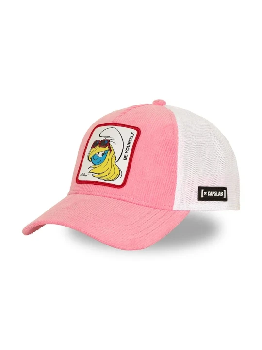Zdjęcie produktu Capslab czapka z daszkiem damska z bawełną x Smurf różowy