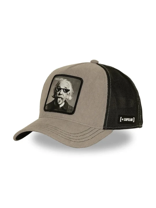 Zdjęcie produktu Capslab czapka z daszkiem trucker z bawełną x Einstein szary
