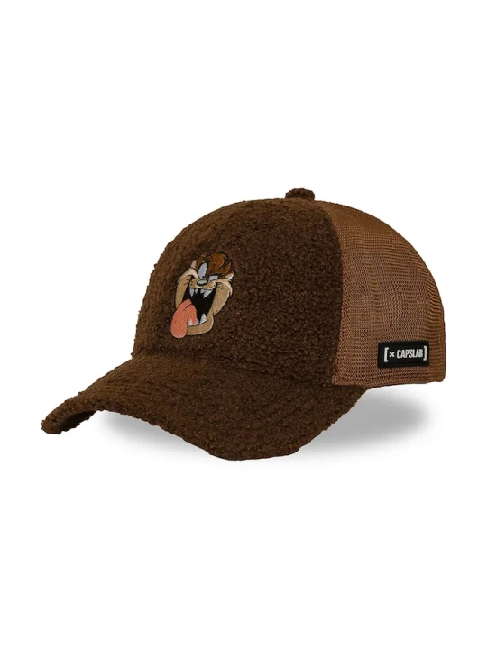 Zdjęcie produktu Capslab czapka z daszkiem trucker z bawełną x Looney Tunes brązowy