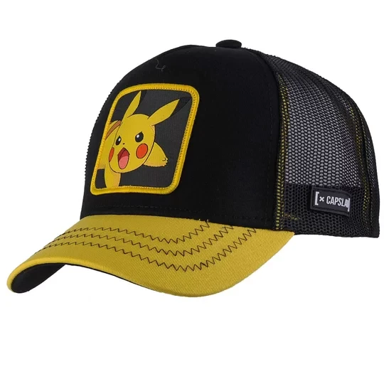 Zdjęcie produktu Capslab Freegun Pokemon Pikachu Cap CL-PKM2-1-PIK6, Męskie, Czarne, czapki z daszkiem, poliester, rozmiar: One size