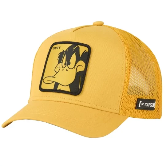 Zdjęcie produktu Capslab Looney Tunes Daffy Duck Cap CL-LOO4-1-DUF1, Męskie, Żółte, czapki z daszkiem, bawełna, rozmiar: One size