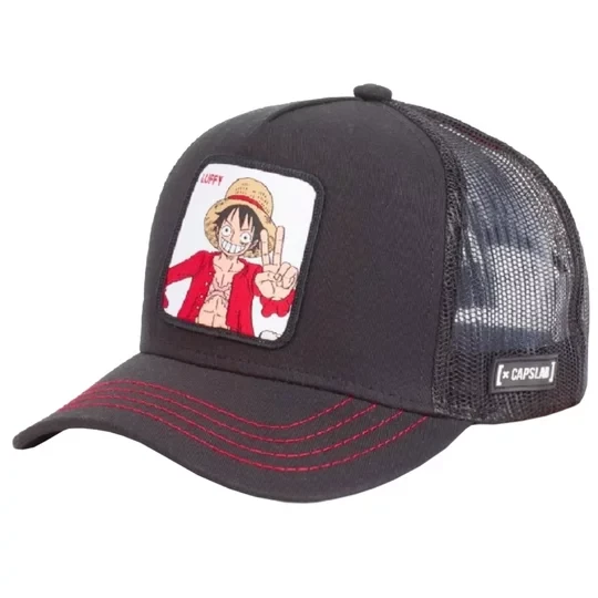 Zdjęcie produktu Capslab One Piece Trucker Cap CL-OP1-1-LUF2, Męskie, Czarne, czapki z daszkiem, bawełna, rozmiar: One size