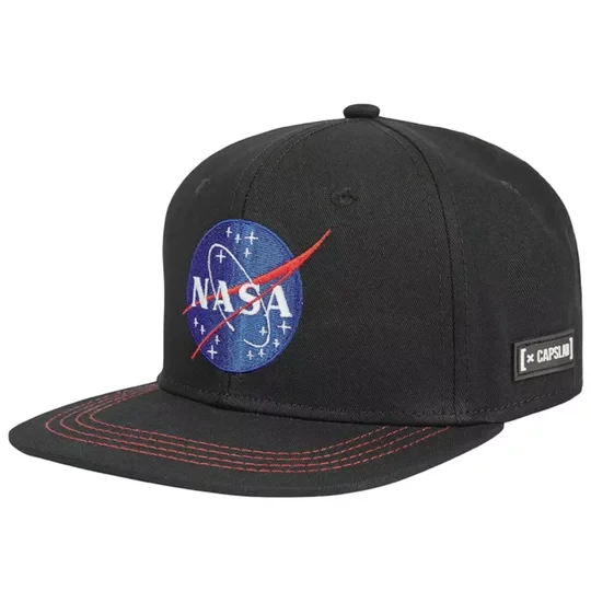 Zdjęcie produktu Capslab Space Mission NASA Snapback Cap CL-NASA-1-US2, Męskie, Czarne, czapki z daszkiem, bawełna, rozmiar: One size
