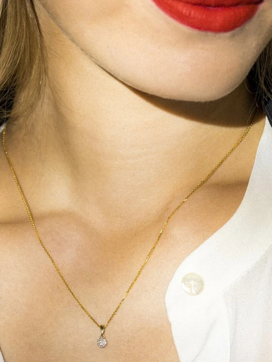 Zdjęcie produktu CARATELLI Złota zawieszka "Idylle" z diamentami rozmiar: onesize