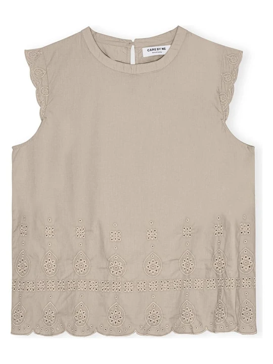 Zdjęcie produktu CARE BY ME Top "Flora" w kolorze beżowym rozmiar: M
