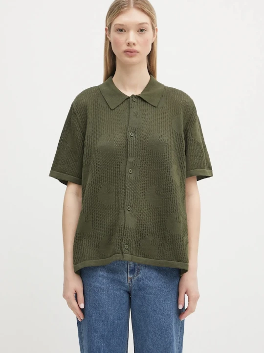 Zdjęcie produktu Carhartt WIP koszula bawełniana W’ S / S Temple Knit Shirt