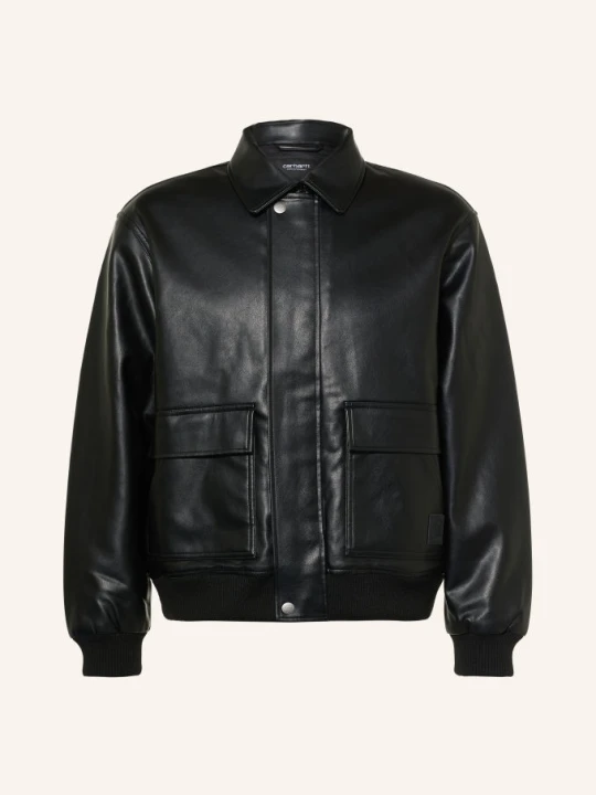 Zdjęcie produktu Carhartt Wip Kurtka Arizona O Wyglądzie Skóry schwarz CZARNY