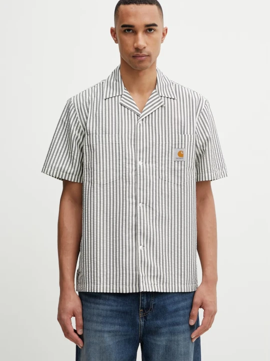 Zdjęcie produktu Carhartt WIP S / S Leavel Shirt koszula z bawełną męska
