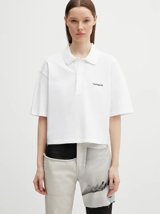 Zdjęcie produktu Carhartt WIP W' / Carhartt Script Polo TS bawełniane damskie