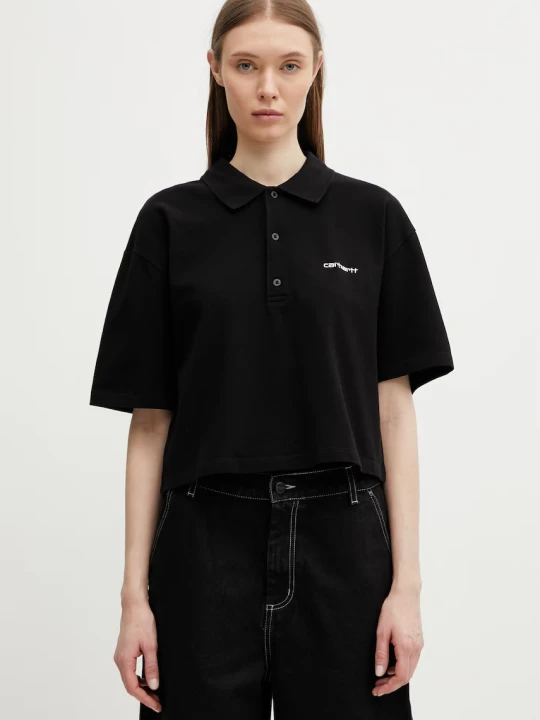 Zdjęcie produktu Carhartt WIP W' S/S Carhartt Script Polo TS polo bawełniane damskie