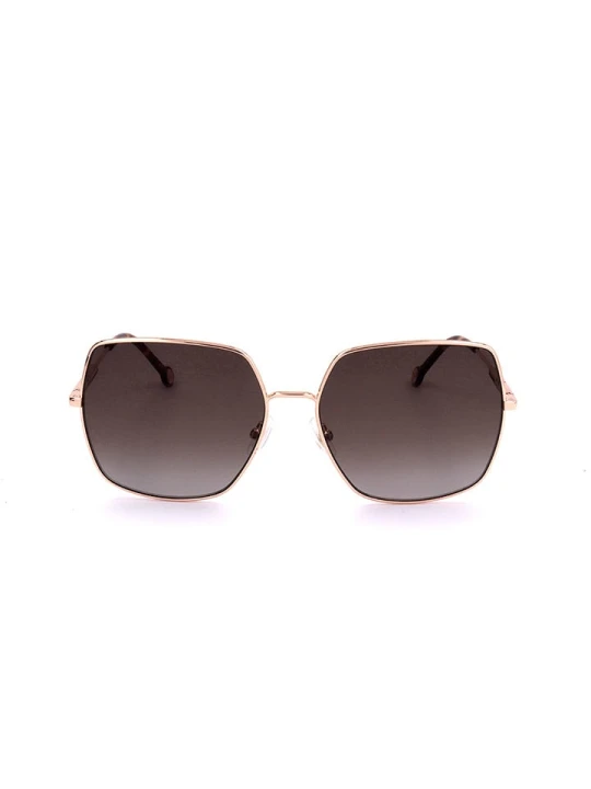 Zdjęcie produktu Carolina Herrera Damskie okulary przeciwsłoneczne w kolorze złoto-brązowym rozmiar: 60