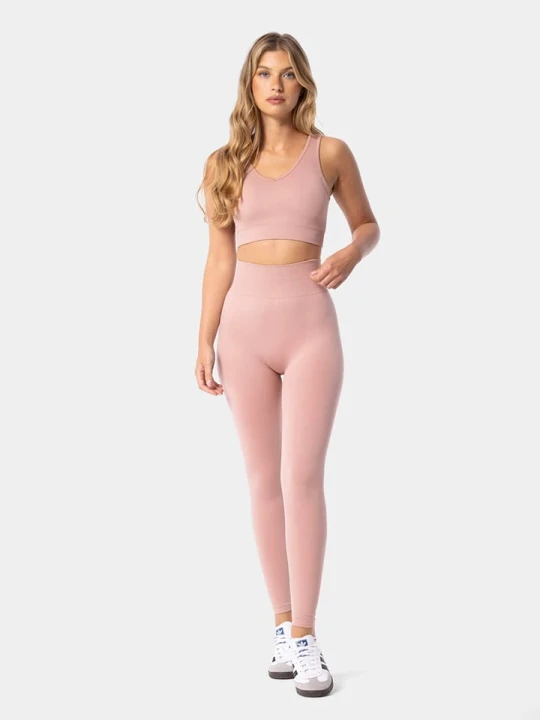 Zdjęcie produktu Carpatree Legginsy sportowe "Simply" w kolorze jasnoróżowym rozmiar: L