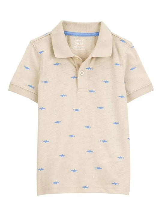 Zdjęcie produktu carter's Koszulka polo w kolorze beżowym rozmiar: 92