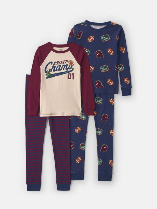 Zdjęcie produktu carter's Piżamy (2 szt.) w kolorze granatowo-beżowo-czerwonym rozmiar: 128 / 134