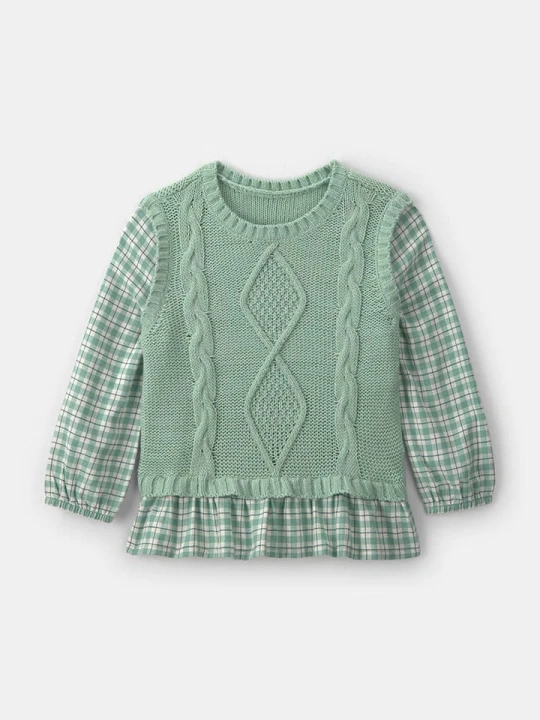 Zdjęcie produktu carter's Sweter w kolorze zielonym rozmiar: 92