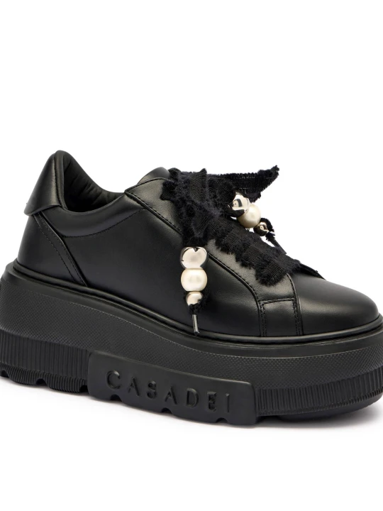 Zdjęcie produktu Casadei Skórzane sneakersy czarny