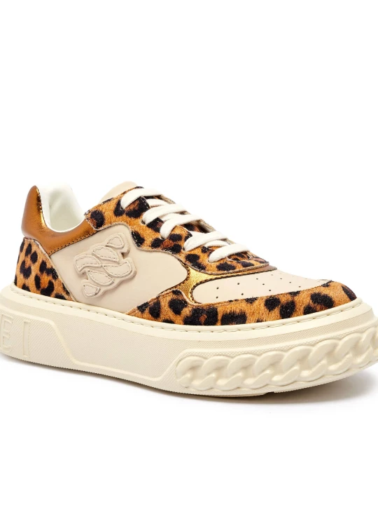 Zdjęcie produktu Casadei Skórzane sneakersy MALESIA beżowy